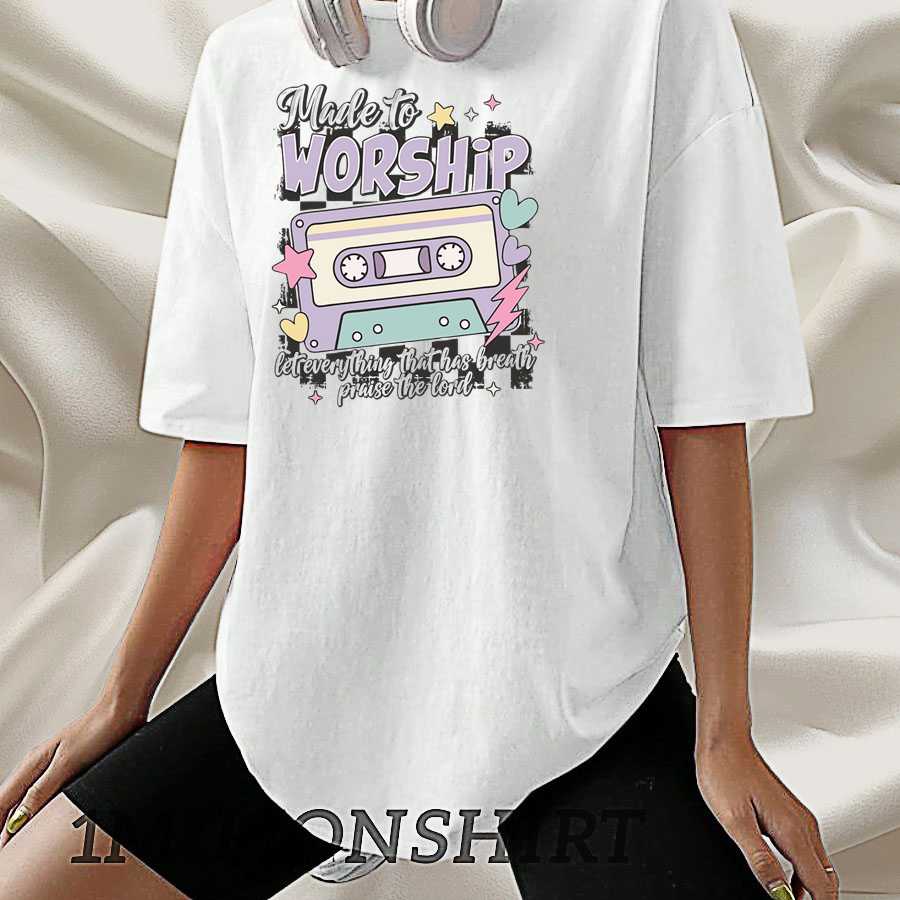 Made To Worship T-Shirt Christian Bible Verse Faith Tee